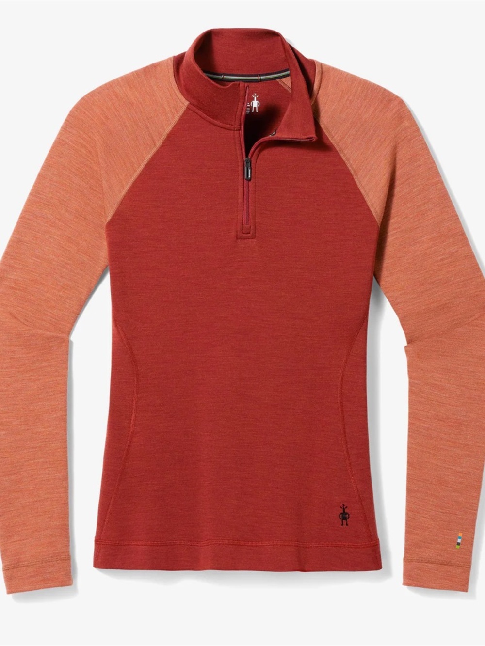 Smartwool Merino Long Sleeve Half-Zip Pullover in Brown/Tan